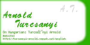 arnold turcsanyi business card